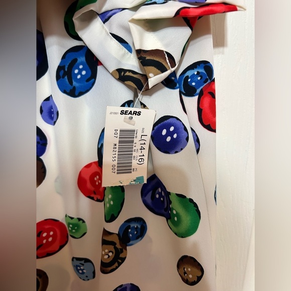 Vintage NWT TRUFFLES blouse with buttons design L - Picture 7 of 8